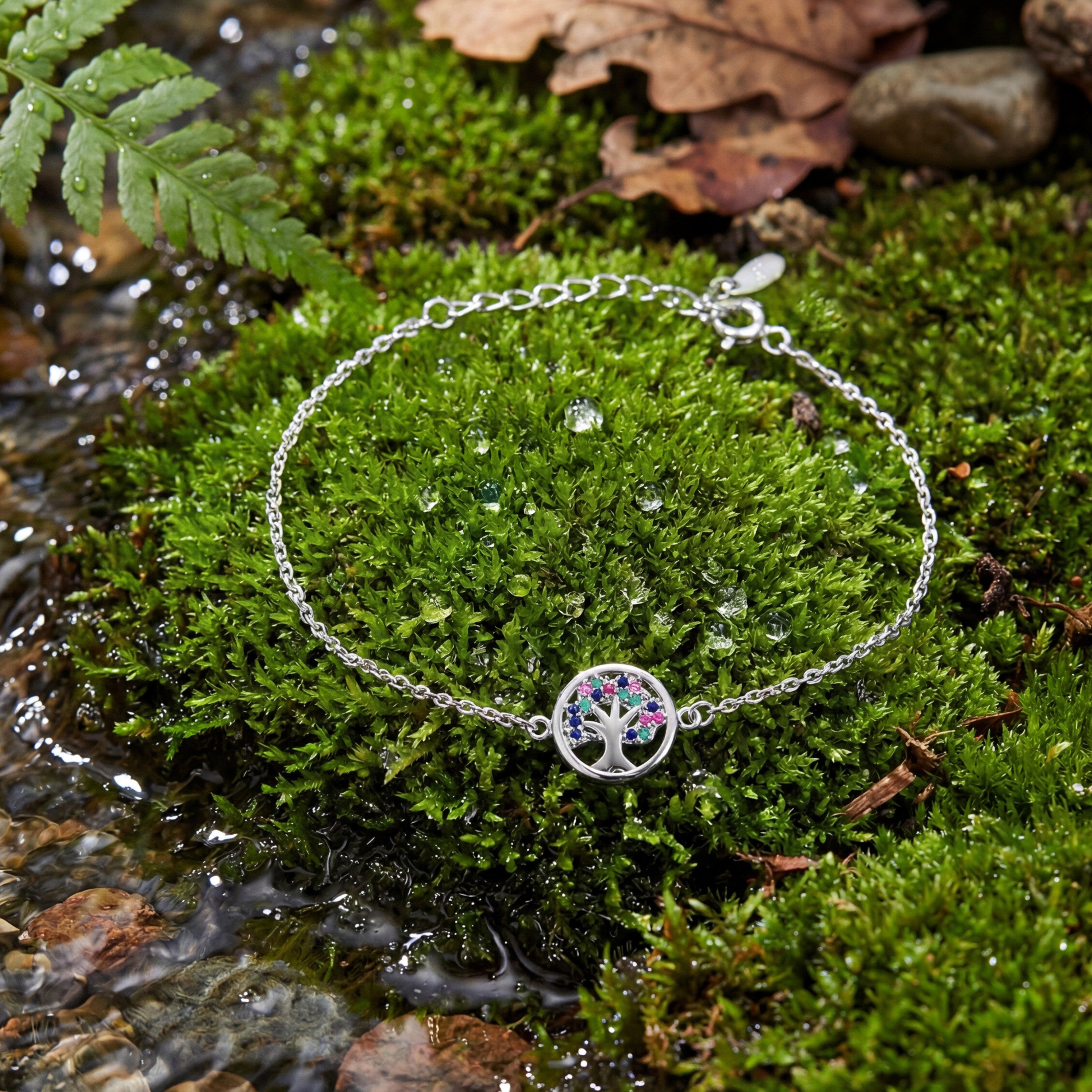 925 Sterling Silver Tree of Life Bracelet - Rhodium or 14k Gold Plated