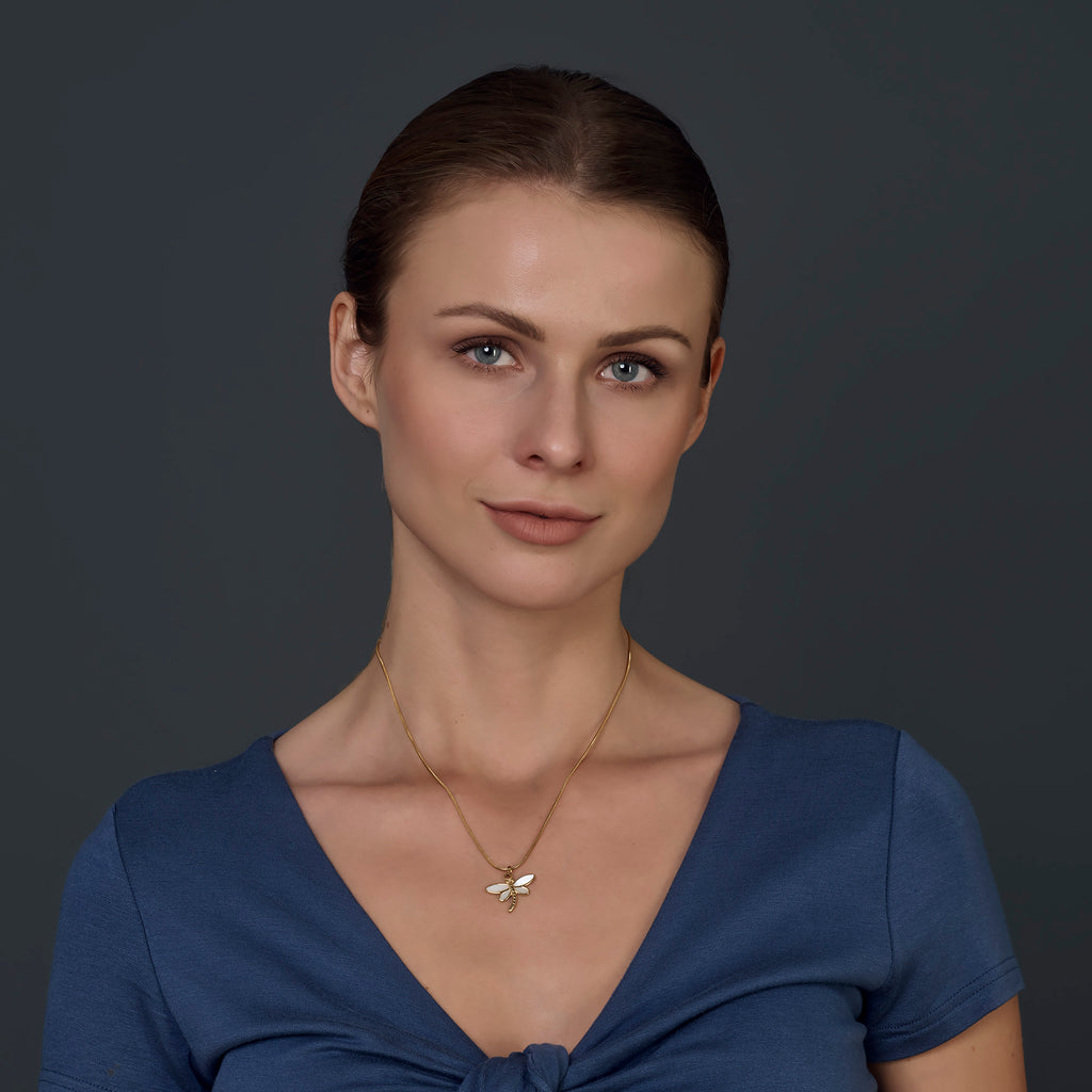 18K Gold Plated Dragonfly Necklace