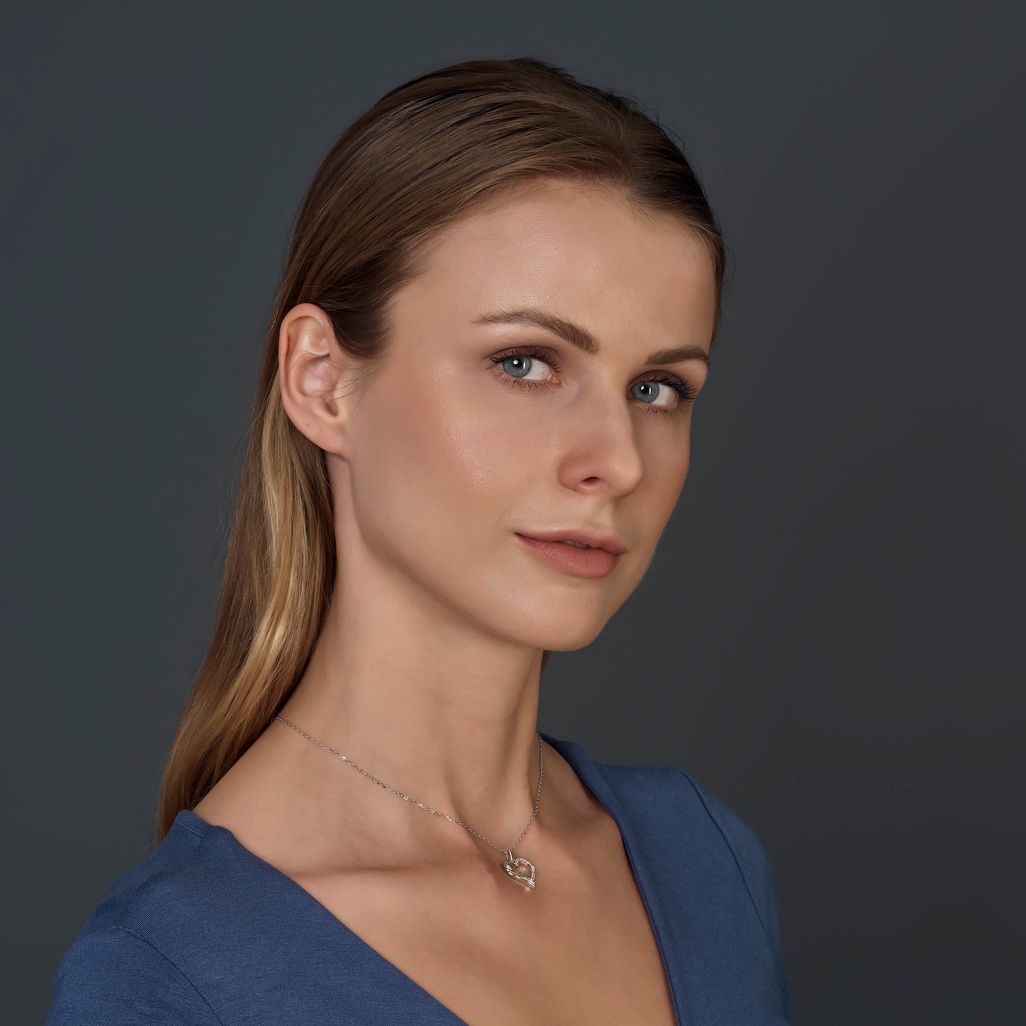 Sterling Silver Rhodium Plated Wing Heart Necklace