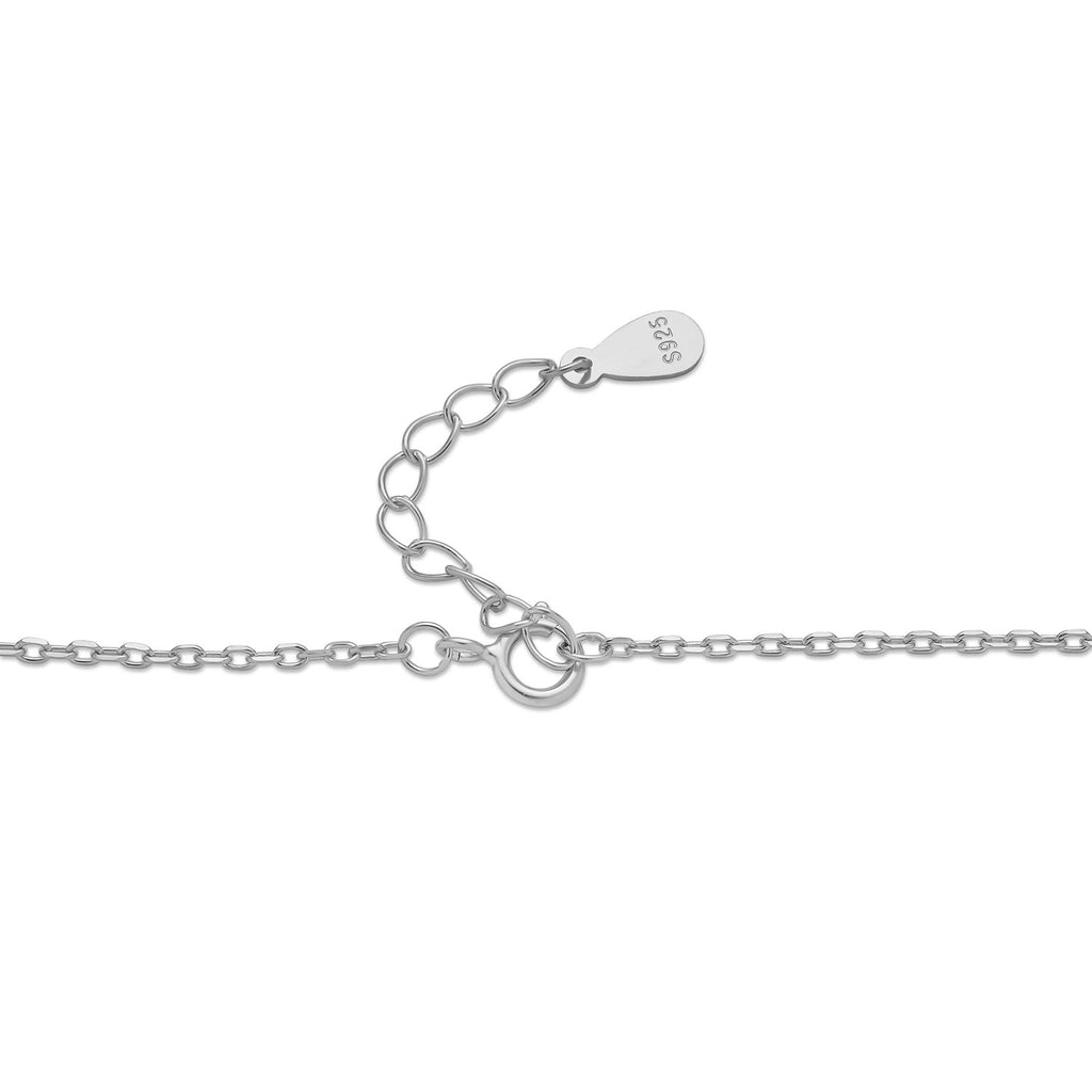 Sterling Silver Rhodium Plated Fairy Necklace with Bubble Pendant