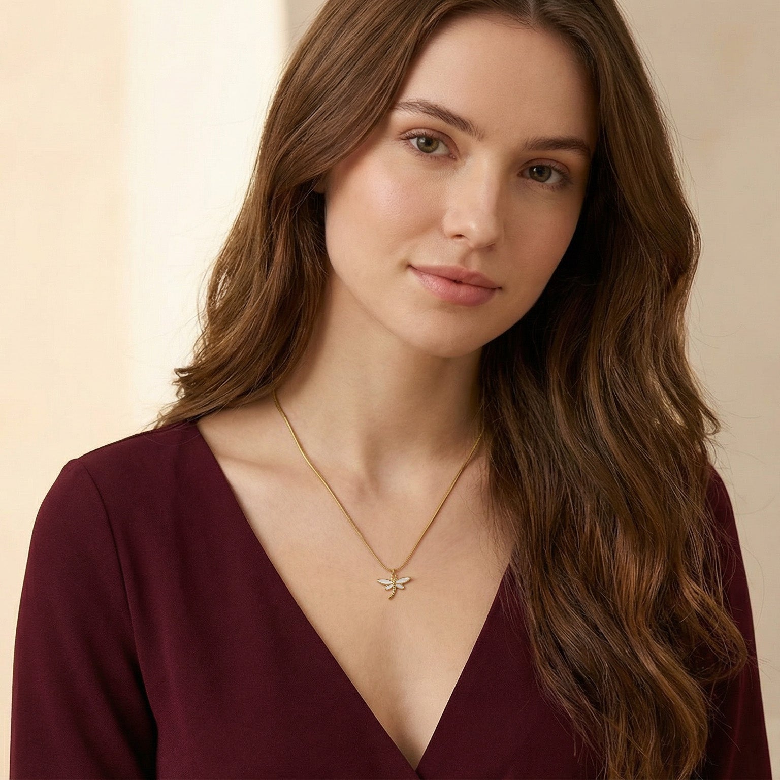 18K Gold Plated Dragonfly Necklace