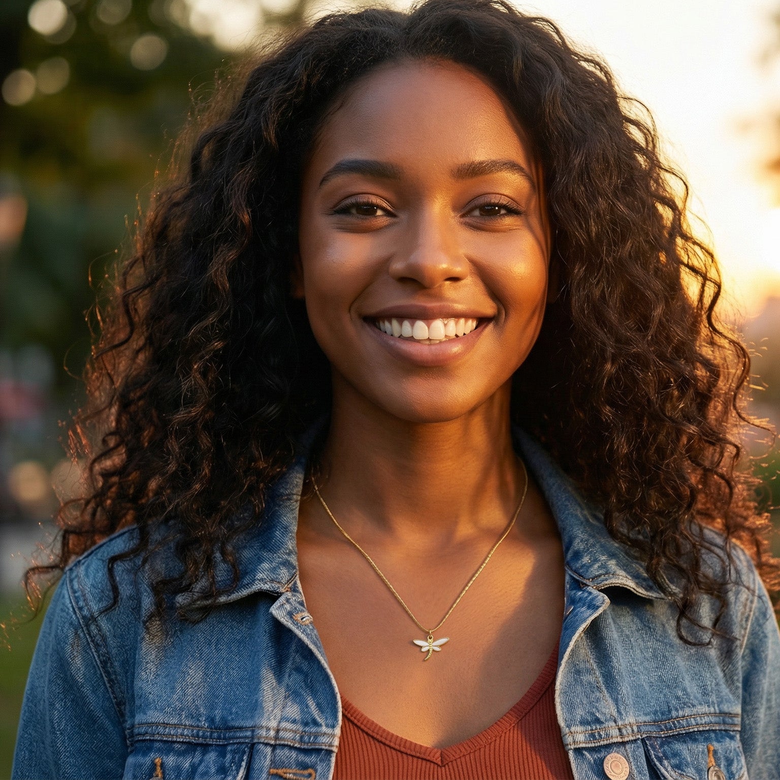 18K Gold Plated Dragonfly Necklace
