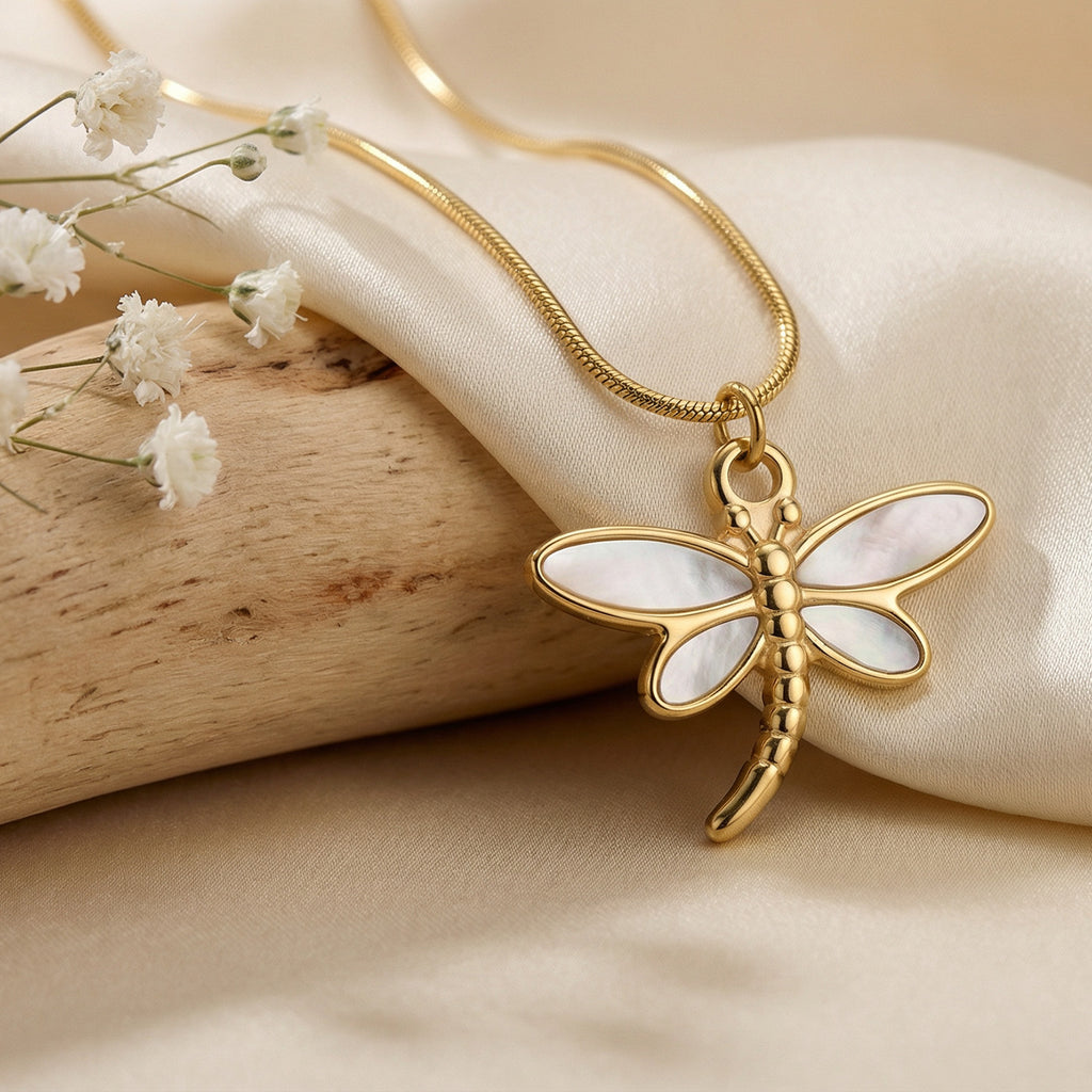 18K Gold Plated Dragonfly Necklace