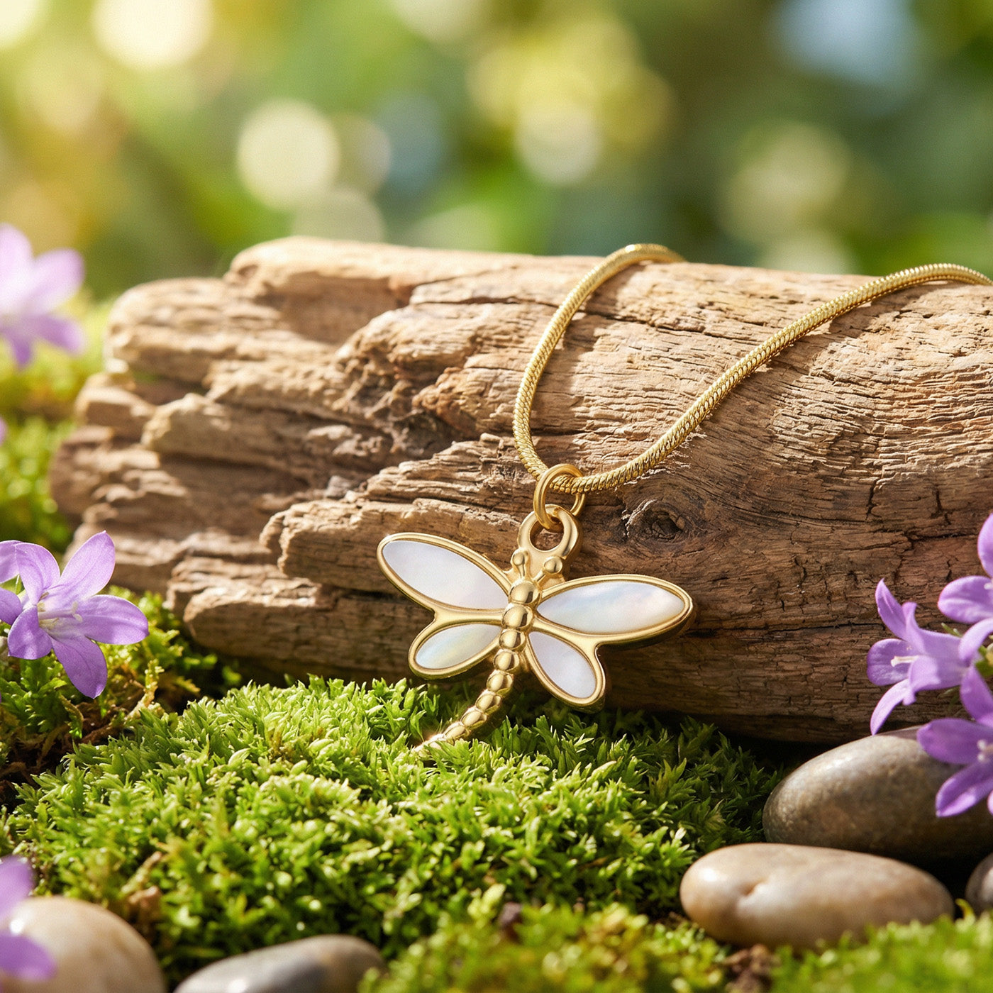 18K Gold Plated Dragonfly Necklace